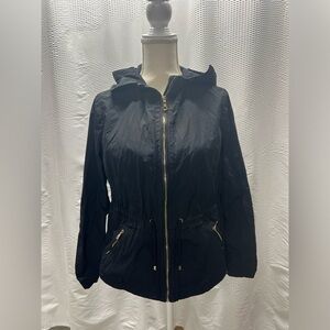 Massimo Dutti Trench Rain‎ Coat,Black Size Medium